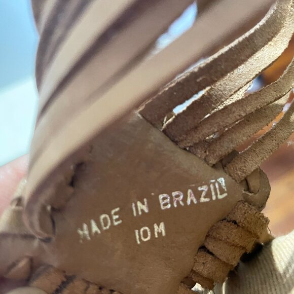 Nine West Women's Platform Y2K VTG Wooded High Heel Sandals Brown Size 10M - Picture 5 of 12